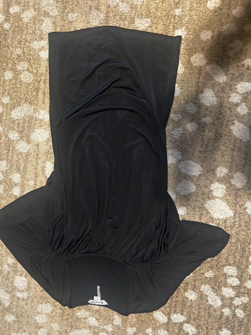 BCBGeneration Black Strapless Ruched Dress